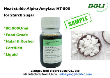 Hiệu quả cao Alpha Starch Enzyme 80000 U / ml, Enzyme hóa lỏng dung sai thấp PH