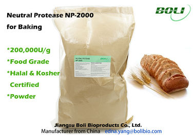 Enzyme nướng cấp thực phẩm Protease trung tính NP 2000 cho Halal Kosher được chứng nhận