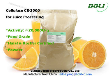 Chất xơ Cellulase Nồng độ Cao Enzyme Sandy Beige Powder 20000 U / g Lớp Thực phẩm