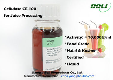 10000 U / ml Chất lỏng Juice / Cellulase Độ bền cao cấp Thực phẩm Enzyme Lớp