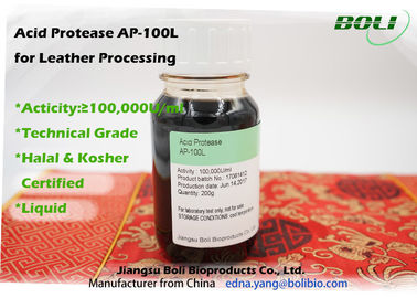 Enzyme Nâu nhạt Được sử dụng trong ngành công nghiệp da, Protein Acid Protein 100000 U / Ml - 100L