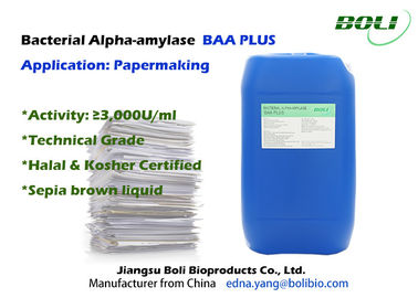 Halal chứng nhận chất lỏng vi khuẩn Alpha Amylase rộng rãi trong sản xuất giấy