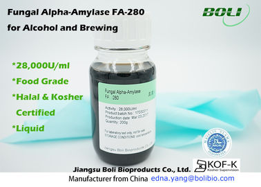 Chất lỏng Fungal Alpha Amylase FA-280, Hoạt động ổn định Alpha Amylase Enzyme Sản xuất bia không biến đổi gen