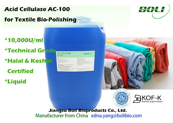 Enzyme lỏng Biopolishing Acid Cellulase AC - 100 cho dệt may