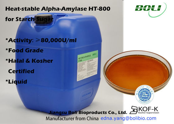 Hoạt động cao Chất lỏng ổn định nhiệt Alpha Amylase Ht-800 để hóa lỏng tinh bột thực phẩm