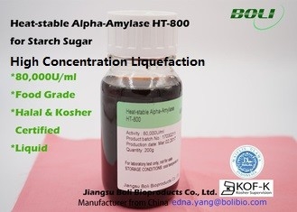 HT-800 80000 U / Ml Alpha Amylase Enzyme Nhiệt ổn định Nồng độ cao Hóa lỏng