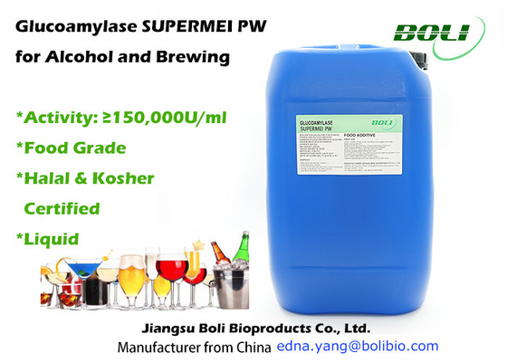 Thực phẩm cấp chất lỏng Glucoamylase Enzyme Supermei Pw để nấu rượu