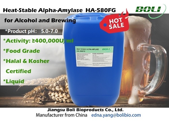 Enzyme Alpha Amylase ổn định nhiệt HA-580FG Nồng độ cao cho rượu
