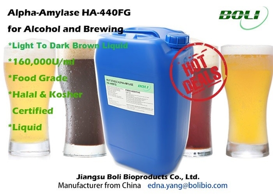 Enzyme nấu bia Alpha Amylase cấp thực phẩm Ổn định nhiệt HA-440FG cho rượu