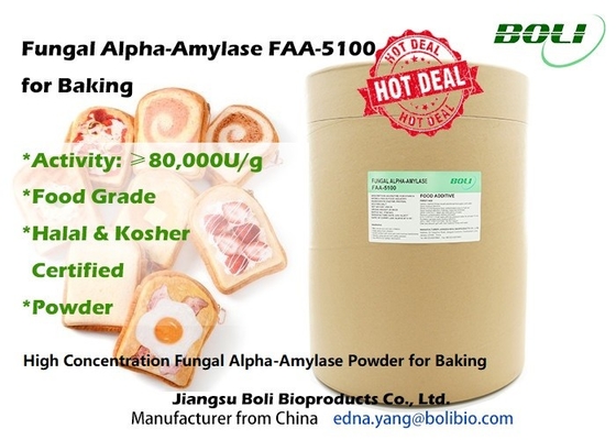 Enzyme Alpha Amylase Fungal FAA - 5100 Để Nướng Nồng độ Cao 80000 U / G