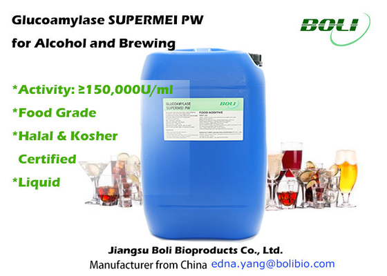 150000u / Ml Glucoamylase Supermei Pw cho rượu và nấu bia Saccharification của tinh bột