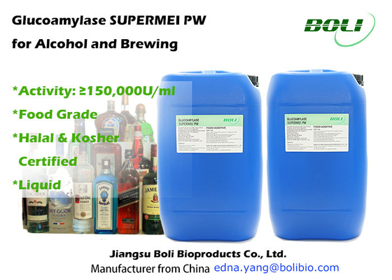 150000u / Ml Glucoamylase Supermei Pw cho rượu và nấu bia Saccharification của tinh bột