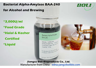 Alpha Amylase Bacterial BAA - 240, 3000 U / ml Alpha Amylase Ủ men Enzyme