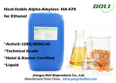 Nhiệt độ ổn định nhiệt độ lỏng thấp PH Tolome cho Ethanol Alpha Amylase HA - 470 280000 U / ml