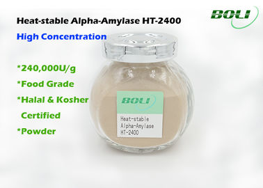 Bột cô đặc cao Alpha Amylase Enzyme 240000 U / g Thức ăn Độ pH thấp