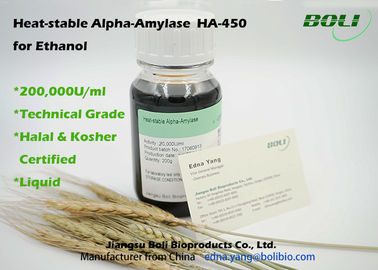 Nhiệt độ cao Ethanol hóa lỏng Enzyme, 200000 U / ml Kỹ thuật Alpha Amylase