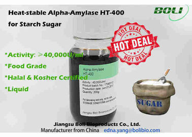 Chất lỏng Alpha Amylase Enzyme Dung môi Nhiệt độ thấp PH 40000 U / Ml Hoạt động mạnh mẽ Cho Sản xuất Đường Tinh bột