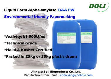 Alpha Amylase vi khuẩn ở dạng lỏng Tiết kiệm chi phí cho sản xuất giấy