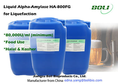 Nhiệt ổn định Alpha Amylase Enzyme 80000 U / Ml cho thực phẩm sử dụng rượu và sản xuất bia