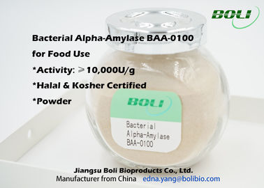Boli Mid-Nhiệt độ vi khuẩn Alpha Amylase Light Brown Powder 10000 U / g từ