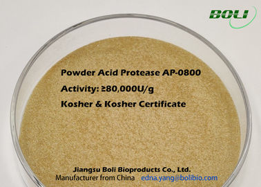 Boli Powder Acid Protease AP-0800 Hoạt động 80000 U / g Thủy phân protein miễn phí Mẫu có sẵn