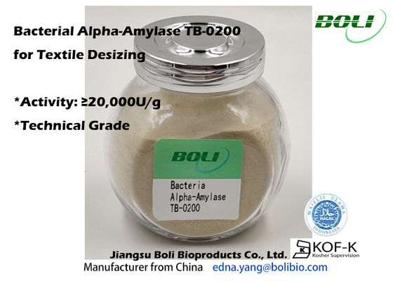 Vải desizing 20000 U / G Alpha Amylase Enzyme ở dạng bột