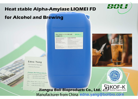 Boli lỏng Alpha Amylase thích hợp để sử dụng thực phẩm Đường hóa trong sản xuất bia