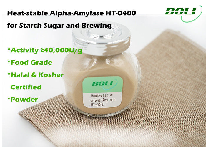 Bột enzyme Alpha Amylase Beige vàng, Nhiệt độ ổn định Enzyme Alpha Amylase