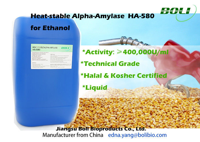 Công thức tinh khiết cao cấp Ethanol Enzyme, 400000 U / ml Liquefaction Enzyme