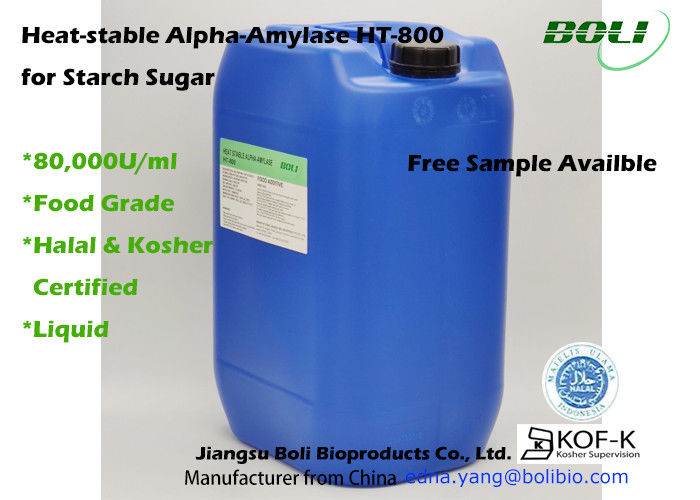 Thực phẩm dạng lỏng Sử dụng nhiệt ổn định Alpha Amylase HT-800 với chứng nhận Halal và Kosher