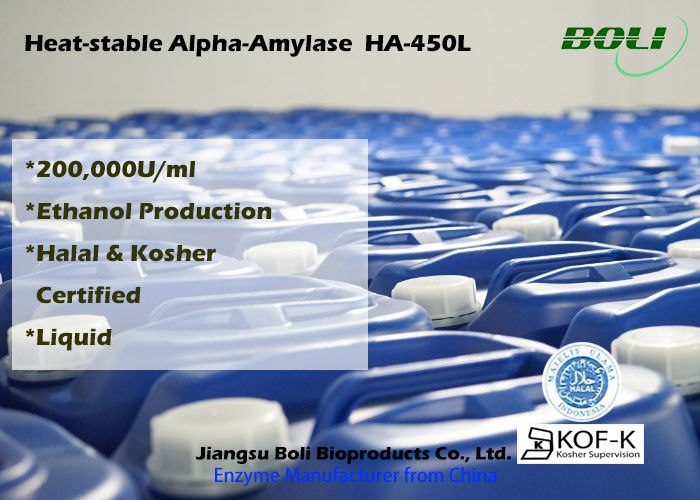 Nhiệt ổn định Alpha Amylase HA -450L để sản xuất Ethanol nhiên liệu, mẫu miễn phí